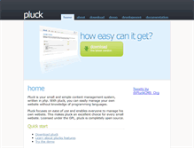 Tablet Screenshot of pluck-cms.org